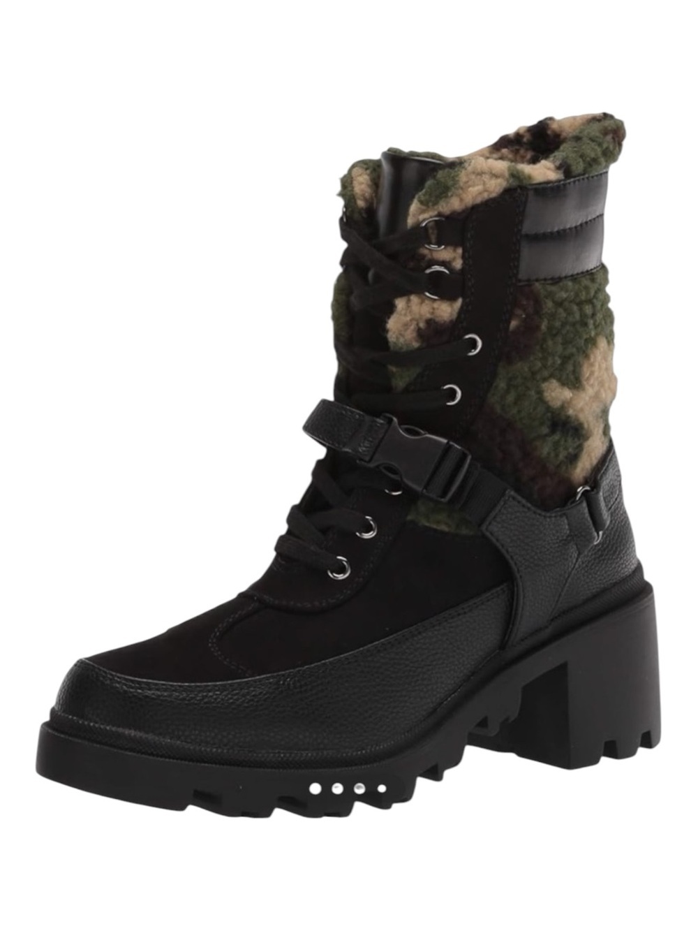 Madden Girl Women's Doreen Fashion Camouflage Moto Boot SZ 6
